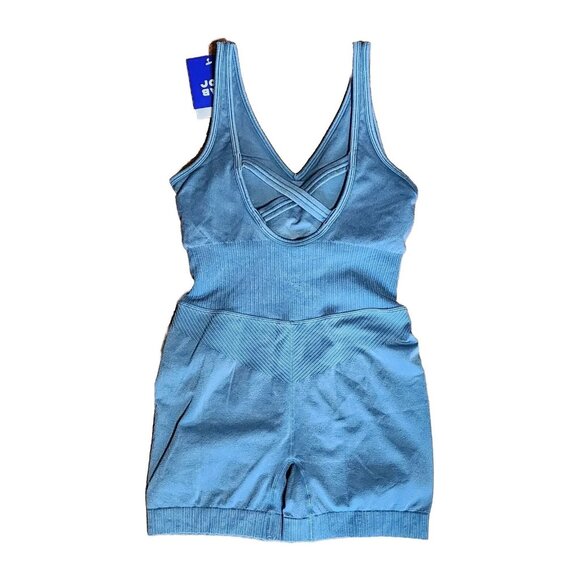 NWT JOY LAB Solid All Blue One Piece Bodysuit Activewear Womens Size S Small - Picture 5 of 5
